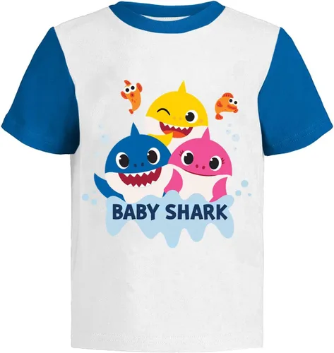 Vista 7 de Nickelodeon Baby Shark - Camiseta gráfica para niños pequeños (paquete de 3) con camiseta de personaje familiar de mamá y papá, trajes para niños