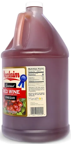 Vista 2 de Acclaim Vinagre de vino tinto gourmet, 128 onzas (1 galón) - 5% de acidez