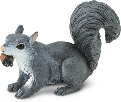 Vista 4 de Safari Ltd. Figurina de Ardilla Gris - Figura de Vida Silvestre Realista de 3" - Juguete Educativo para Niños, Niñas y Niños de 3+ Años