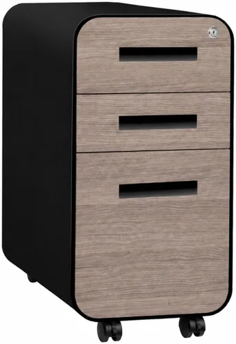 Vista 13 de Laura Davidson Furniture Stockpile Archivador móvil delgado de 3 cajones con cerradura - Archivador de metal para debajo del escritorio, carpetas
