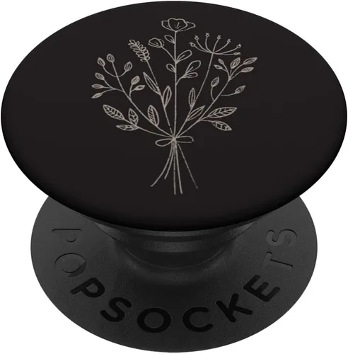 Vista 7 de Taupe - Diseño floral de flores silvestres PopSockets MagSafe PopGrip para iPhone