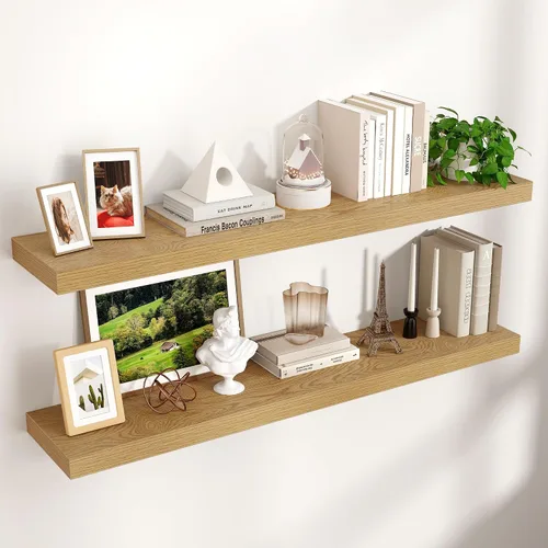 Vista 7 de Estantes flotantes cuadrados para pared de 8 pulgadas de ancho x 8 pulgadas de profundidad x 1.2 pulgadas de alto, pequeños estantes de pared