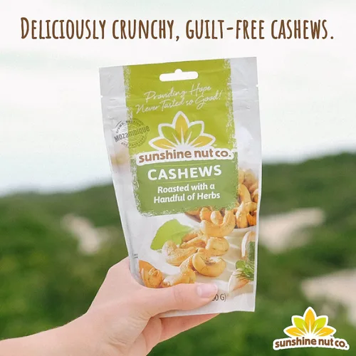 Vista 5 de Sunshine Nuts Co. - Anacardos ligeramente salados tostados enteros, sin gluten, sin maní y veganos, paquetes individuales de aperitivos para niños