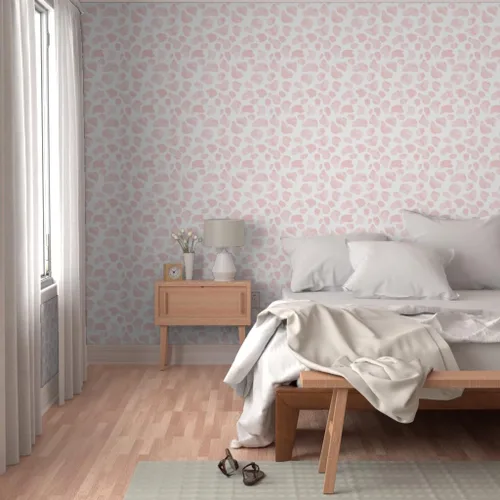 Vista 5 de Papel tapiz para despegar y pegar, papel tapiz extraíble personalizado con diseño de vaca, acuarela, rosa, animal, granja, para bebé Spoonflower