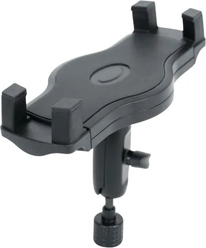 Vista 2 de Rockville Istand 22 Tablet Smartphone Holder 360 grados giratorio, ABS y agarre de goma, se adapta a 4.7-12.9 pulgadas, para soportes de micrófono