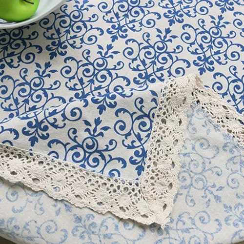 Vista 12 de LeLehome Elome - Mantel cuadrado de estilo bohemio vintage de 36 pulgadas, con encaje de lino y algodón, lavable, para cena y pícnic, cubierta
