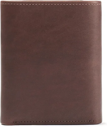 Vista 9 de Leatherology Trifold de caoba premium con cartera para tarjetas, amplio almacenamiento, funda extraíble para tarjetas, doble compartimento