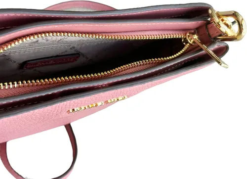 Vista 8 de Michael Kors Trisha - Bolso bandolera mediano con triple compartimento, piel rosa, Rosa