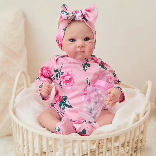 Vista 2 de FOCKOF Muñecas de Bebé Realistas Reborn - Muñecas de Bebé de la Vida Real de 18 Pulgadas Niña Muñeca de Bebé Realista con Accesorios para 3+ Años