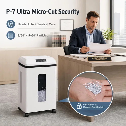 Vista 2 de La trituradora de papel comercial P7 Micro-Cut alta seguridad 7