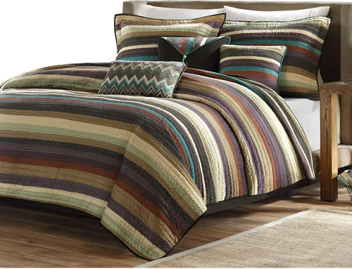 Vista 7 de Madison Park - Colcha transpirable para todas las temporadas, ropa de cama ligera, fundas de almohada, almohada decorativa