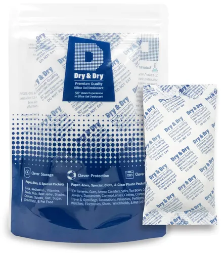 Vista 29 de Dry & Dry 0.04 oz [50 paquetes] Paquetes de gel de sílice desecantes, paquetes de sílice - Paquetes de gel de sílice recargable, paquetes