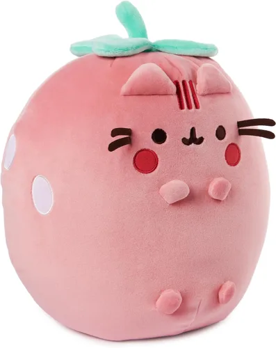 Vista 3 de GUND Pusheen Squisheen - Peluche perfumado de fresa, juguete esponjoso para edades de 8 años en adelante, rosa, 11 pulgadas