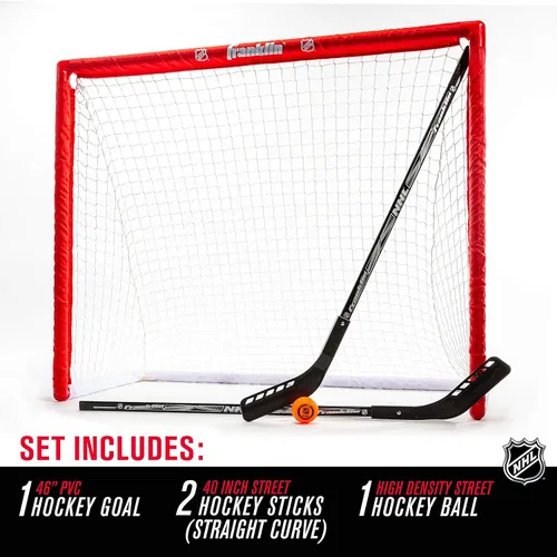 Vista 3 de Franklin Sports Set de arco, pelota y palo de hockey - NHL