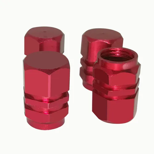 Vista 3 de Mavota 4 tapas de vástago de válvula de neumático de cromo de aluminio pulido estilo (dorado)