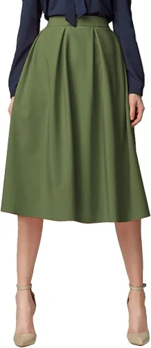 Vista 4 de Urban CoCo A line falda plisada Midi con bolsillos, para mujer
