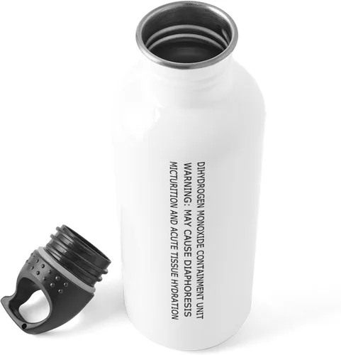 Vista 4 de CafePress - Botella de agua "Dihydrogen Monoxide", botella de agua de acero inoxidable, botella deportiva de 1,0 l