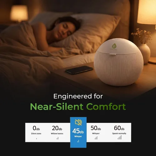 Vista 6 de Pursonic Limpiador ultrasónico de 42 kHz con luz UV-C y un solo toque inteligente, dispositivo de limpieza a base de agua con función de apagado
