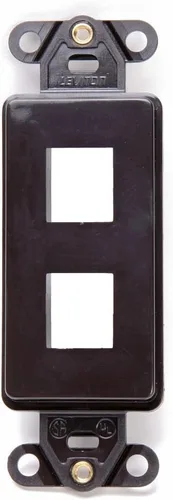 Vista 3 de Leviton QuickPort Decora Insert, 2 puertos, 41642-E, negro