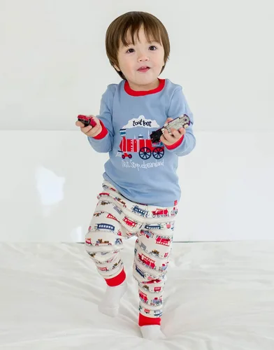Vista 6 de VAENAIT BABY Toddler Kids Boys Girls 100 Cotton Jaws Truck Dino Snug fit Sleepwear Pajama Pjs Set
