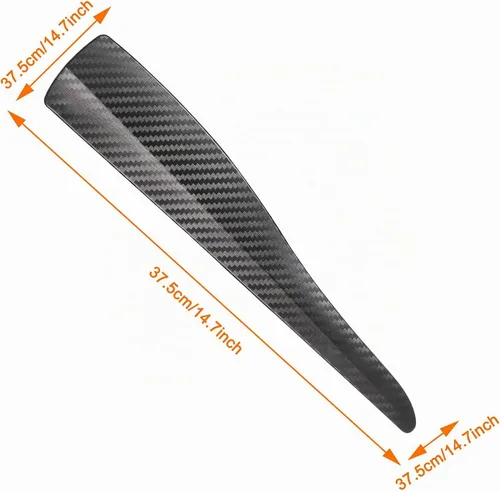 Vista 2 de TOMALL 2 calcomanías universales de fibra de carbono Protecor para esquinas de automóvil para parachoques delantero y trasero, protector
