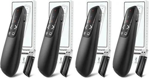 Vista 9 de Clickers de presentación para PowerPoint, clicker para presentaciones portátiles remoto, control remoto inalámbrico USB para presentador, control
