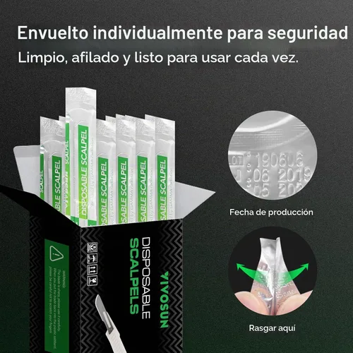 Vista 5 de VIVOSUN Cuchillas de acero de alto carbono #10 para plantas de corte
