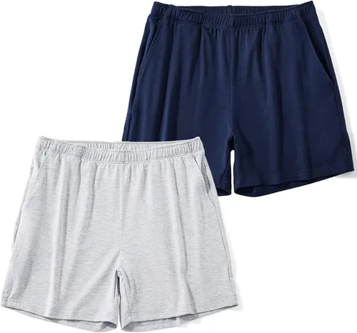 Vista 33 de AIMPACT Pantalones cortos de pijama para hombre con entrepierna de 4 Negro