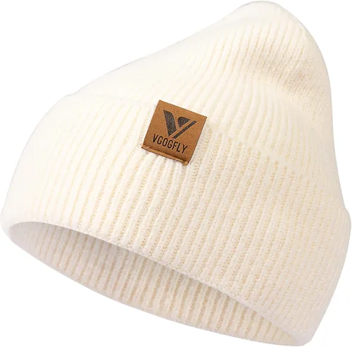 Vista 30 de Vgogfly Gorro de invierno para hombre, gorro de punto holgado con forro cálido para hombre, gorro de invierno con rayas para mujer Negro