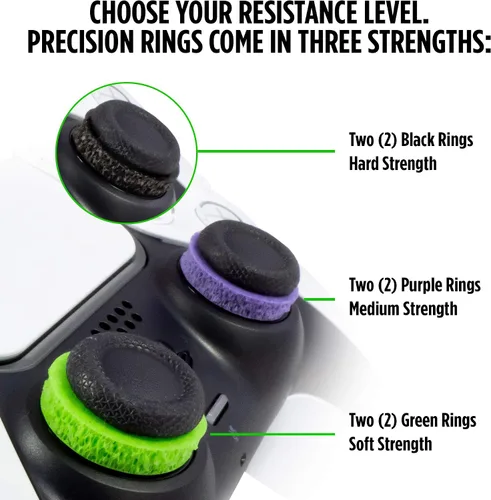Vista 10 de KontrolFreek Precision Rings Aim Assist Motion Control for PlayStation 4 (PS4), PS5, Xbox One, XBX, Switch Pro & Scuf Controller (Black/Purple)
