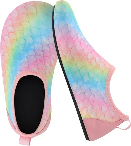 Vista 3 de Joinfree - Zapatos acuáticos de natación para niños y niñas, calcetines acuáticos de secado rápido, zapatos con sensación de pies descalzos
