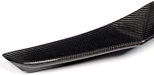 Vista 2 de Alerón de maletero de fibra de carbono estilo V compatible con Mazda 3 Axela Sedan 2019-2026 (no es compatible con el modelo Hatchback), alerón