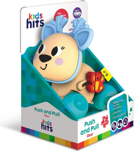 Vista 2 de Kids Hits Juguete educativo para niños pequeños para empujar y jalar - Diversión para 12 meses en adelante