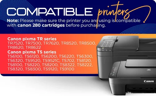 Vista 5 de PGI-280XXL CLI-281XXL - Cartucho de repuesto compatible con Canon 280 XXL 281 XXL TR8620a compatible con TR8620a TR8620 TS702a TS9520 TS9521C TR8520