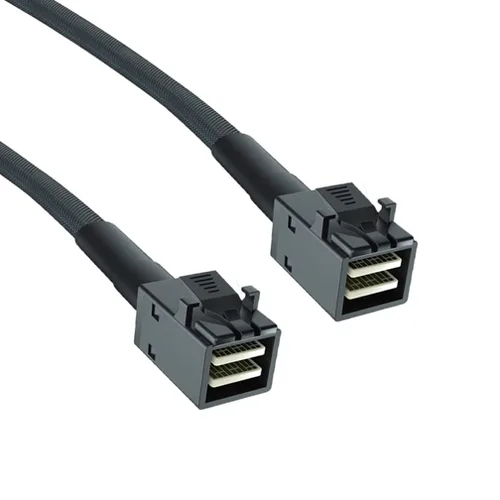Vista 10 de H!Fiber.com Paquete de 2 cables internos Mini SAS SFF-8087 a SFF-8087, cable mini SAS interno de 1.6 ft, 36 pines, 6 Gbps, 100 ohmios