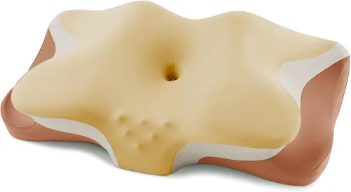 Vista 9 de Almohada cervical para aliviar el dolor de cuello, almohadas ergonómicas refrescantes de espuma viscoelástica para dormir, almohada de apoyo