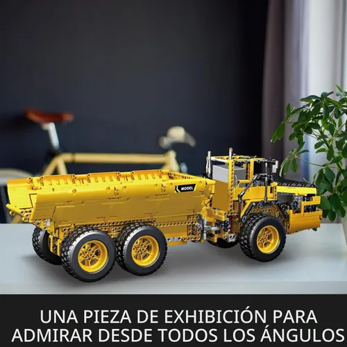 Vista 4 de Mould King Kit de bloques de construcción de camión volquete de ingeniería 17010, bloques de construcción MOC para construir, regalo