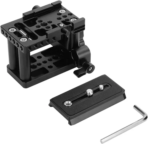 Vista 6 de Placa QR base de montaje de liberación rápida con placa de queso de rosca de 1/4" y 3/8" para cámara DSLR accesorio estándar Manfrotto
