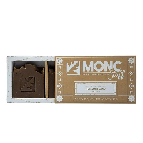 Vista 2 de Jabón en barra natural (tailandés americano y tamarindo) para hombres y mujeres, hecho a mano con aceite de coco orgánico, leche de arroz y más.