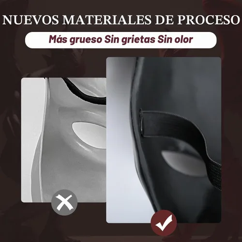 Vista 5 de VZQI Máscara de demonio de media cara de diablo para Halloween, cosplay, accesorios para adultos Rojo