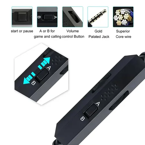 Vista 3 de Alitutumao Cable de repuesto para auriculares A50 con modos A & B, control de volumen silencioso en línea y micrófono compatible con Astro A10 A40