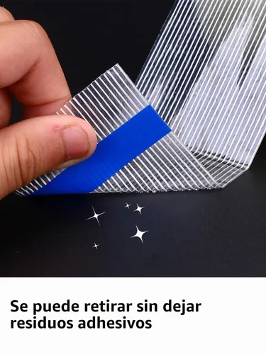 Vista 5 de Paquete de 10 cintas de fleje de filamentos de 3/4 pulgadas x 27 yardas, 270 yardas en total, embalaje reforzado de fibra de vidrio transparente