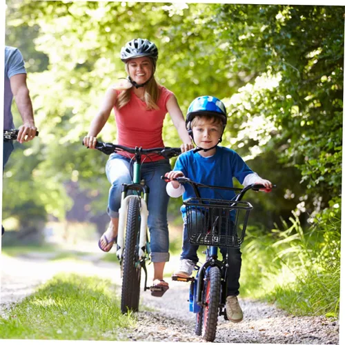 Vista 2 de Cesta de hierro para bicicleta, cesta delantera de bicicleta, contenedor de bicicleta, accesorios para bicicleta de montaña, cesta para manillar