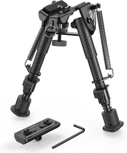 Vista 8 de MidTen Sling Stud Bipod for Rifles Bipod for M-Rail Bipod with M-Rail Adapter 6-9 Inches Aluminum and Carbon Fiber