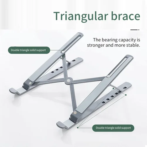 Vista 9 de Foldable Desk Laptop Stand Notebook Adjustable 6 Gear Portable Laptop Holder for Tablet Laptop Desktop Stand