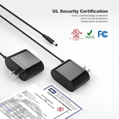 Vista 4 de Fuente de alimentación de 12 V con interruptor de atenuación, adaptador de CC de 12 voltios 2 A, transformador de CA a CC de 120 V a 12 V, cable