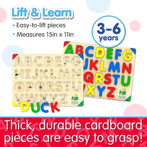 Vista 3 de The Learning Journey: Lift & Learn ABC Puzzle - Rompecabezas del alfabeto para niños pequeños - Juegos preescolares y actividades para niños de 3 a
