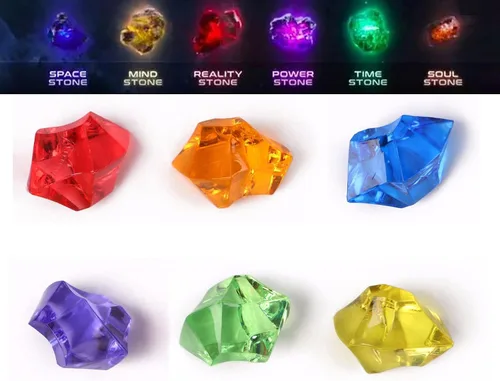 Vista 2 de Gema infinita de inducción inalámbrica los mejores Thanos con piedras de bricolaje piedra de guerra infinita imanes iluminados tiempo Marvel