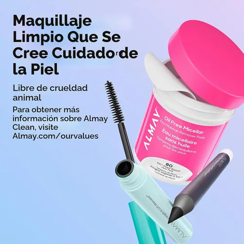 Vista 13 de Almay Máscara para engrosamiento y tinte, 401 negro más negro, 1 unidad