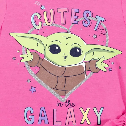Vista 4 de STAR WARS The Mandalorian The Child Girls T-Shirt and Leggings Outfit Set Infant to Big Kid
